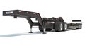 Low Loader Platform Trailer 3D rendering on white background