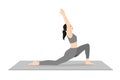 Low Lunge Pose, Anjaneyasana, Crescent Low Lunge Pose, Crescent Moon Pose Royalty Free Stock Photo