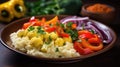 low organic paleo cauliflower rice Royalty Free Stock Photo