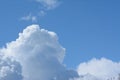 Unpoluted sky with cumulus clouds