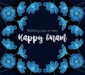 Low poly abstarct flowers. Happy Onam template.