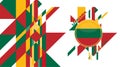 Low poly abstract background design for Lithuana Independence day Royalty Free Stock Photo