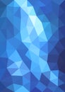 Low poly abstract blue background