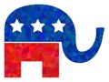 American Political Elephant Lowpoly Icon
