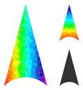 Vector Triangle Filled Arrowhead Up Icon with Rainbow Gradient Royalty Free Stock Photo