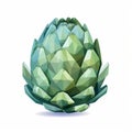 Low Poly Artichoke: A Grocery Art In Graphic Style