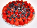 Low-poly berries fruit tart