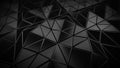 Low poly black construction with sharp edges 3D rendering Royalty Free Stock Photo