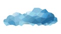 Low Poly Blue Cloud Shape Vector Design Generative AI Royalty Free Stock Photo