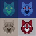 Low poly bobcats set