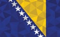 Low poly Bosnia and Herzegovina flag vector illustration. Triangular Bosniak flag graphic. Bosnia and Herzegovina country flag is