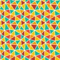 Low poly bright mosaic pattern. Seamless vector background