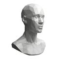 Low Poly Head Bust Royalty Free Stock Photo