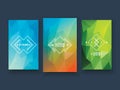 Low poly colorful background set with abstract