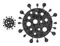 Vector Triangle Filled Coronavirus Icon