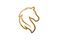 Low Poly and Horse head logo design vector illustration Royalty Free Stock Photo