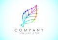 Low Poly Creative Leaf Technology Logo Design Template, Green Technology Logo Designs Concept Royalty Free Stock Photo