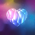 Low poly crystal heart