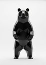 A low-poly 3D panda bear illustration, Royalty Free Stock Photo