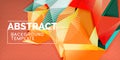 Low poly design 3d triangular shape background, mosaic abstract design template Royalty Free Stock Photo
