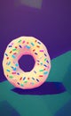 Low poly donut - stylized digital art