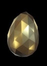 Low poly Easter egg in gold color Royalty Free Stock Photo