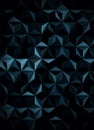 Low Poly Extra Dark Cyanotype Abstract Background Royalty Free Stock Photo