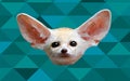 Low poly fennec fox