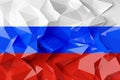 Low poly flag of Russia