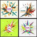 Low Poly Flyer style background Design Template Royalty Free Stock Photo