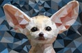 Low poly fox Fennec Vector illustration