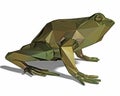 Low poly frog isolated Royalty Free Stock Photo