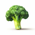 Low Poly Geometric Broccoli: Concept Art With Psychological Symbolism