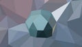 Low poly geometric sphere, abstract 3D shape design, Stock Photo, Generative AI
