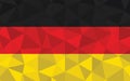 Low poly Germany flag vector illustration. Triangular German flag graphic. Germany country flag is a symbol of independence Royalty Free Stock Photo