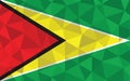Low poly Guyana flag vector illustration. Triangular Guyanese flag graphic. Guyana country flag is a symbol of independence Royalty Free Stock Photo