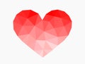 Low poly heart icon