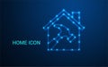 Low Poly Home Icon Design: Stylized 3D House Symbol for Apps, Games, UI, Maps, and Digital Interface Elements Royalty Free Stock Photo