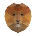 Low poly illustration. Lion Royalty Free Stock Photo