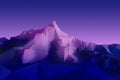 Low poly image of the mountain 3d illustration