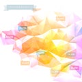 Low-poly infographics background Royalty Free Stock Photo