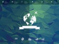 Low poly infographics template user interface with Royalty Free Stock Photo