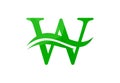 Low Poly and initial W letter logo design, Vector illustration Royalty Free Stock Photo