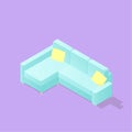 Low poly isometric sofa