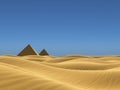 Low poly landscape desert 3d illustration