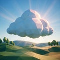 The cloud s facets catch sunlight creating a prismatic effect Royalty Free Stock Photo