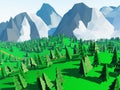 Low poly landscaped