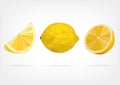 Low Poly Lemon fruit