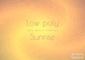 A low poly light orange abstract background resembling the rising sun or the birth of a supernova, a galaxy. Geometric Royalty Free Stock Photo