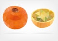 Low Poly Lulo or Naranjilla fruit Royalty Free Stock Photo